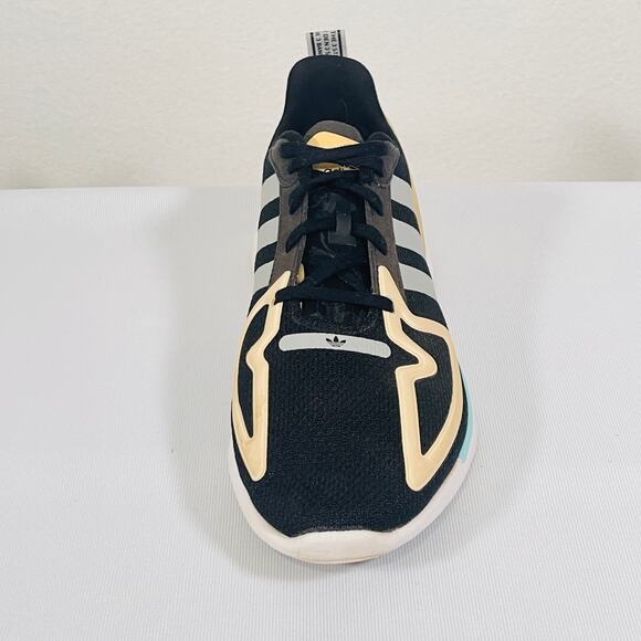 Adidas Originals Shoes Womens 9 XZ 2K Flux Black Yellow Gym Trainers Sneakers - Picture 9 of 11